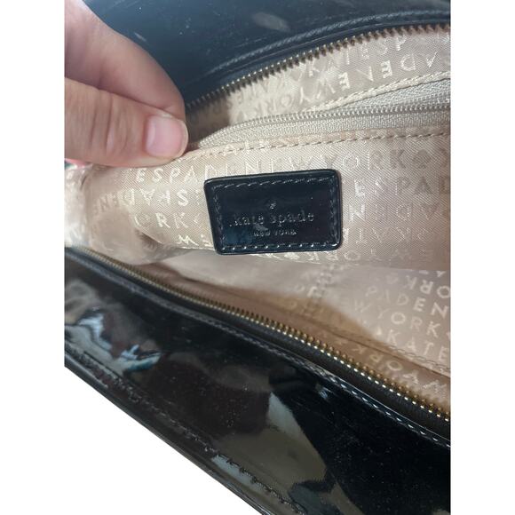 Kate Spade Large Harmony Metro Perforated Black Patent Leather Bag - Picture 5 of 8